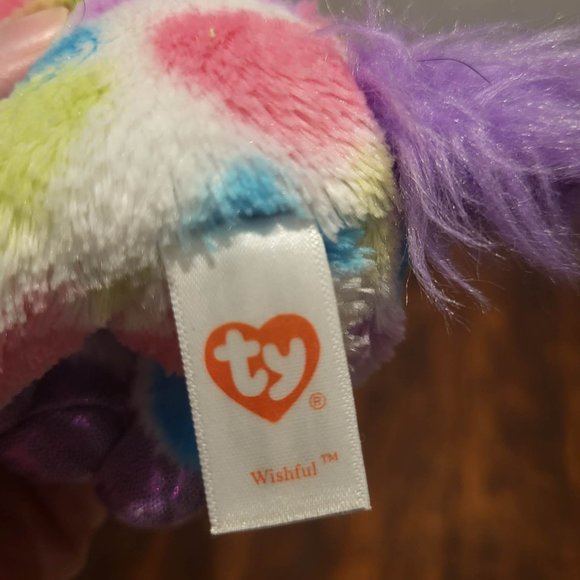 5/$20 🏷 Wishful Small Beanie Boo Rainbow Unicorn - Picture 2 of 3